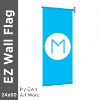 24x60 - EZ Wall Flag - Supplied Artwork