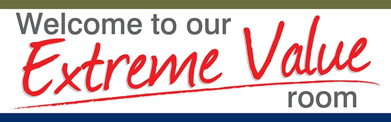 Welcome To Our Extreme Value Room - Banner - 96x30