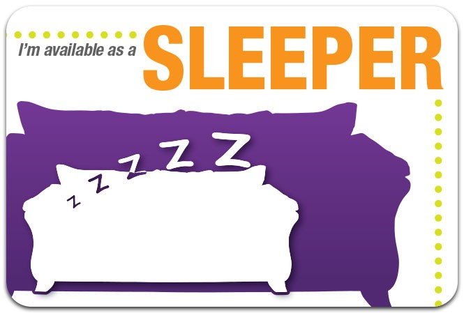 I'm Available As A Sleeper - Seat Back Decal - 9x6