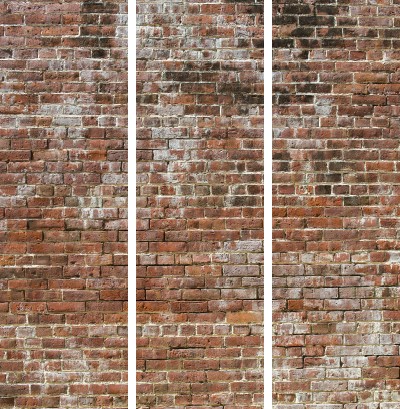 Industrial Brick - EZ Room Divider Graphic - 30x96 Triptych