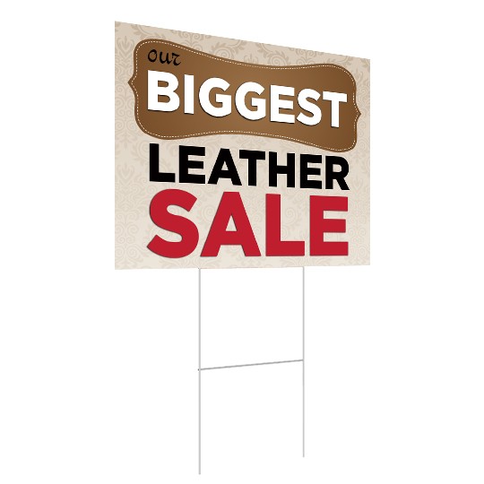 Leather Sale - Road Sign - 24x18