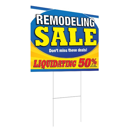 Remodeling Sale - Road Sign - 24x18