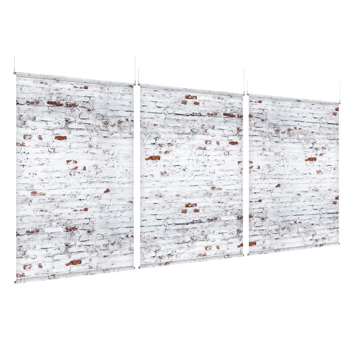 White Brick - EZ Room Divider - 60x96 Triptych - D/S