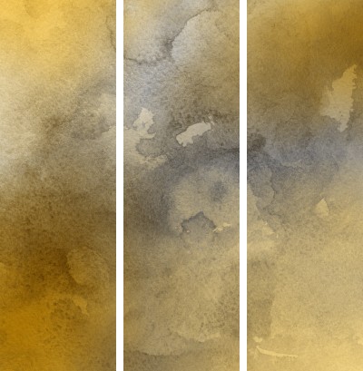 Golden Watercolor - EZ Room Divider Graphic - 30x96 Triptych