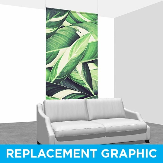 60x96 - Ceiling Mounted - Replacement Graphic - D/S - Spring Leaves