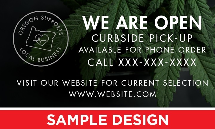 We Are Open - Curbside Pickup - Banner - 48x24