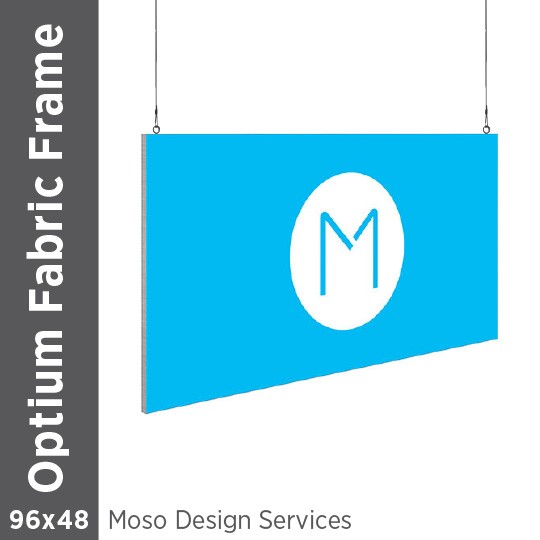 96x48 - Optium Fabric Frame - Hanging - D/S - Design Services
