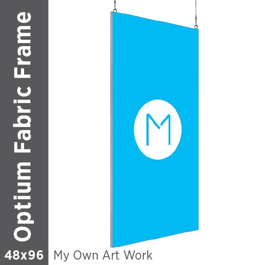 48x96 - Optium Fabric Frame - Hanging - D/S - Supplied Artwork