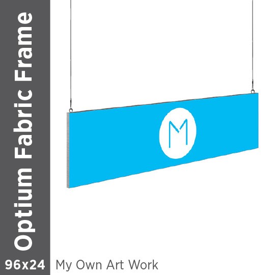 96x24 - Optium Fabric Frame - Hanging - D/S - Supplied Artwork