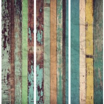 Multicolored Wood Vertical - EZ Room Divider Graphic - 30x96 Triptych