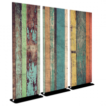 Multicolored Wood Vertical - Bella - 30x84 Triptych - D/S