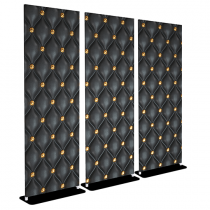 Tufted Black and Gold - Bella - 30x84 Triptych - D/S