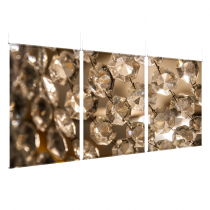 Chandelier Crystals - EZ Room Divider - 60x96 Triptych - D/S