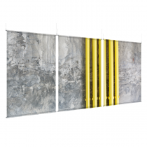 Contemporary Pipes - EZ Room Divider - 60x96 Triptych - D/S