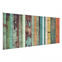 Multicolored Wood Vertical - EZ Room Divider - 60x96 Triptych - D/S