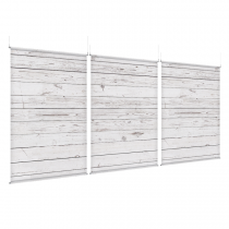 White Wood - EZ Room Divider - 60x96 Triptych - D/S