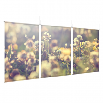 Clover Flowers - EZ Room Divider - 60x96 Triptych - D/S