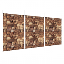 Wood Block - EZ Room Divider - 60x96 Triptych - D/S