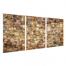 Tan Stone - EZ Room Divider - 60x96 Triptych - D/S