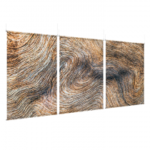 Weathered Wood - EZ Room Divider - 60x96 Triptych - D/S
