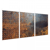 Diamond Plate - EZ Room Divider - 60x96 Triptych - D/S