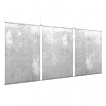 Concrete Wall - EZ Room Divider - 60x96 Triptych - D/S