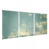 Teal Wall - EZ Room Divider - 60x96 Triptych - D/S