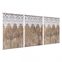 Heirloom Wood and Lace - EZ Room Divider - 60x96 Triptych - D/S