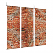 Red Brick - EZ Room Divider - 30x96 Triptych - D/S
