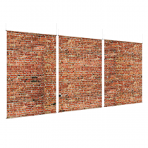 Red Brick - EZ Room Divider - 60x96 Triptych - D/S
