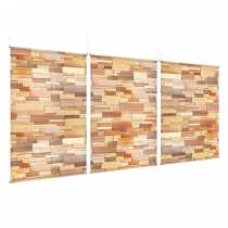 Wood Stack - EZ Room Divider - 60x96 Triptych - D/S