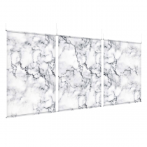 White Marble - EZ Room Divider - 60x96 Triptych - D/S