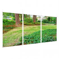 Backyard - EZ Room Divider - 60x96 Triptych - D/S