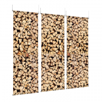 Firewood Pile - EZ Room Divider - 30x96 Triptych - D/S