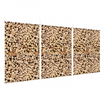 Firewood Pile - EZ Room Divider - 60x96 Triptych - D/S