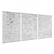 Cracked Paint - EZ Room Divider - 60x96 Triptych - D/S