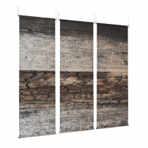 Oxford Wood - EZ Room Divider - 30x96 Triptych - D/S