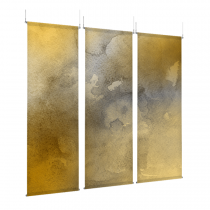 Golden Watercolor - EZ Room Divider - 30x96 Triptych - D/S