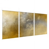 Golden Watercolor - EZ Room Divider - 60x96 Triptych - D/S