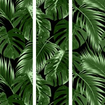 Green Leaves - EZ Room Divider Graphic - 30x96 Triptych