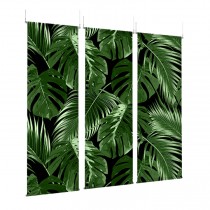 Green Leaves - EZ Room Divider - 30x96 Triptych - D/S