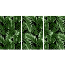 Green Leaves - EZ Room Divider Graphic - 60x96 Triptych