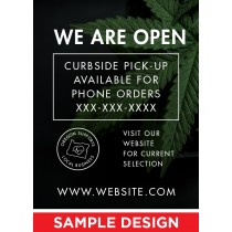 We Are Open / Curbside Pick-Up - A-Frame Graphic - 22x28