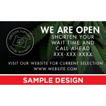 We Are Open - Call Ahead - Banner - 48x24