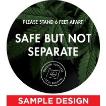 Safe But Not Separate - Floor Decal - 10x10 - Pack of 10
