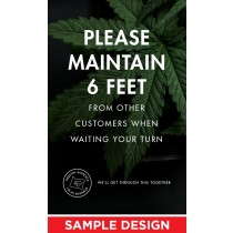 Please Maintain 6 Feet - Poster - 11x17 - Single-Sided