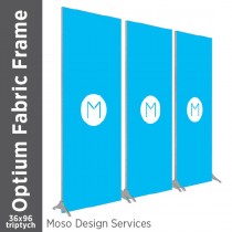  36x96 Triptych - Optium Fabric Frame - Standing - D/S - Design Services