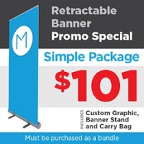 Simple Package - Retractable Banner - 33.5x80 - Single Sided