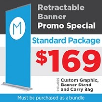 Standard Package - Retractable Banner - 33.5x80 - Single Sided