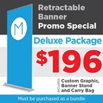 Deluxe Package - Retractable Banner - 36x80 - Single Sided